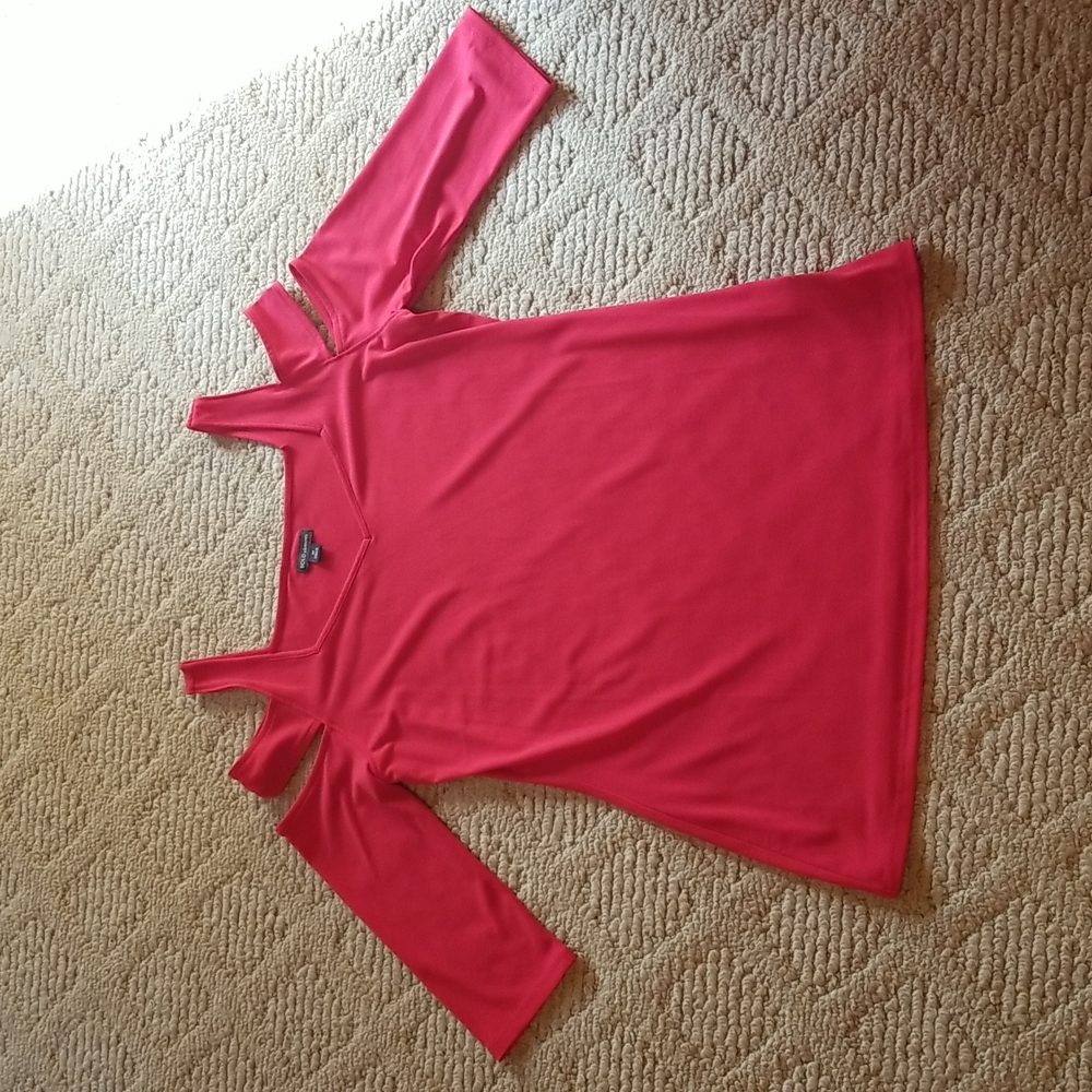 Sexy Red Medium BOLD elements Cut Out Cold Shoulder.